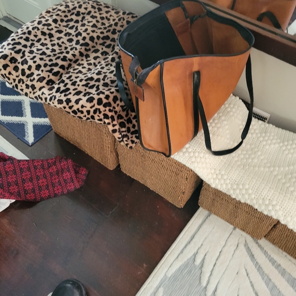 S. Vehr large one of kind leather tote. Vintage late1980's - Picture 8 of 10